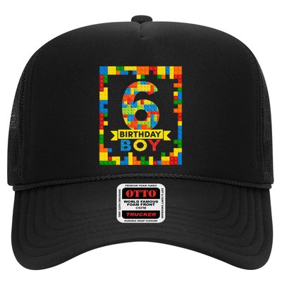 6 Year Old Building Blocks 6th Birthday Brick Builder Trucker Hat