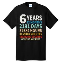 6 Years Old 6th Birthday Gifts Vintage 72 Months Tall T-Shirt