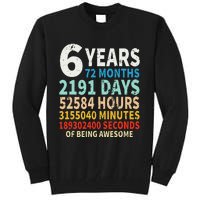 6 Years Old 6th Birthday Gifts Vintage 72 Months Tall Sweatshirt