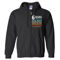 6 Years Old 6th Birthday Gifts Vintage 72 Months Full Zip Hoodie