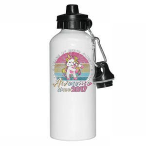 6 Years Old Flossing Unicorn Gifts 6th Birthday Party Aluminum Water Bottle