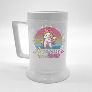 6 Years Old Flossing Unicorn Gifts 6th Birthday Party Beer Stein