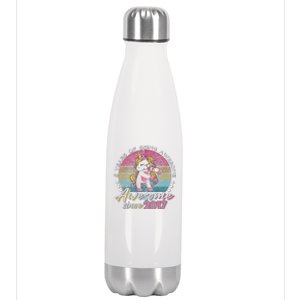 6 Years Old Flossing Unicorn Gifts 6th Birthday Party Stainless Steel Insulated Water Bottle