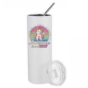 6 Years Old Flossing Unicorn Gifts 6th Birthday Party Stainless Steel Tumbler