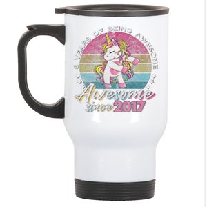 6 Years Old Flossing Unicorn Gifts 6th Birthday Party Stainless Steel Travel Mug