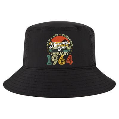 60 Years Old Vintage January 1964 Gifts 60th Birthday Wo Cool Comfort Performance Bucket Hat