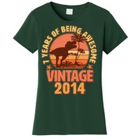 7 Years of Being Awesome Vintage 2014 Birthday T-Rex Women's T-Shirt