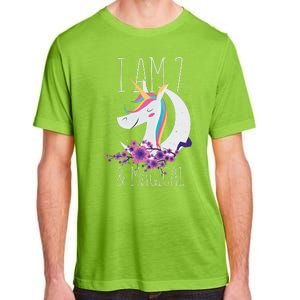 7 Years Old Unicorn Adult ChromaSoft Performance T-Shirt