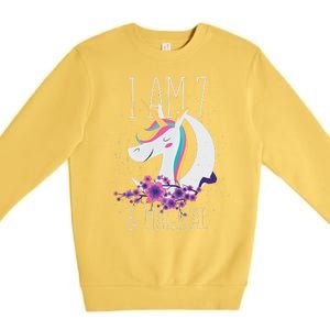 7 Years Old Unicorn Premium Crewneck Sweatshirt