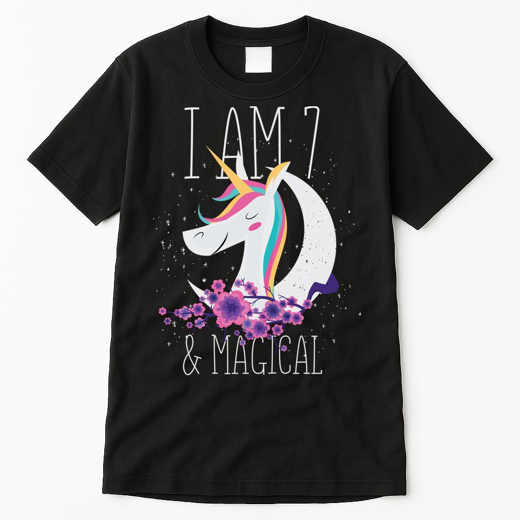 7 Years Old Unicorn Tall T-Shirt