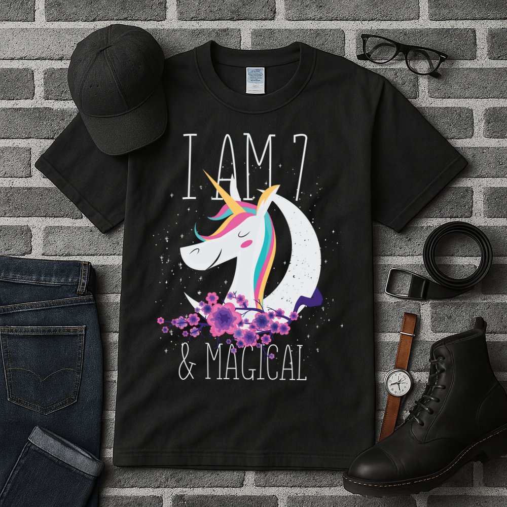 7 Years Old Unicorn Tall T-Shirt