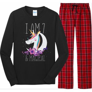 7 Years Old Unicorn Long Sleeve Pajama Set