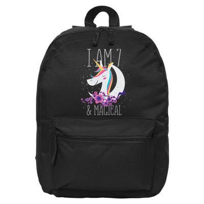 7 Years Old Unicorn 16 in Basic Backpack