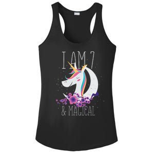 7 Years Old Unicorn Ladies PosiCharge Competitor Racerback Tank