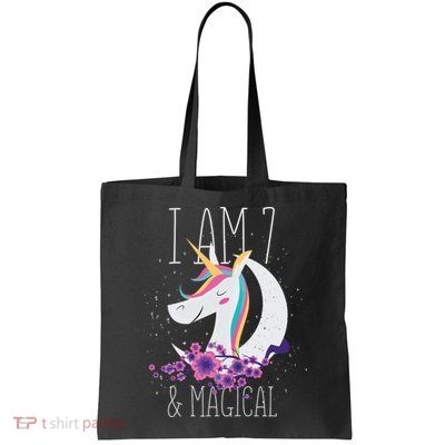 7 Years Old Unicorn Tote Bag
