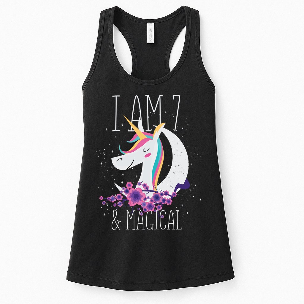 7 Years Old Unicorn Womens Tank Top