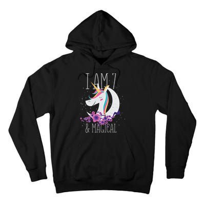 7 Years Old Unicorn Tall Hoodie