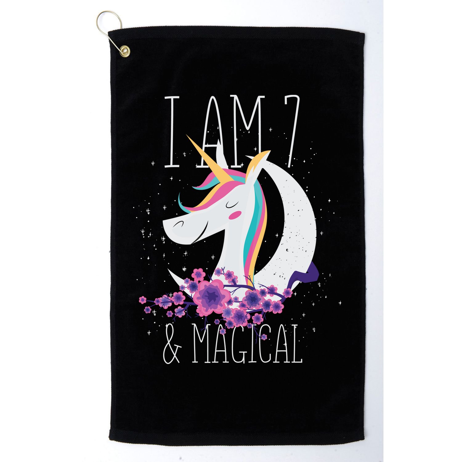 7 Years Old Unicorn Golf Towel