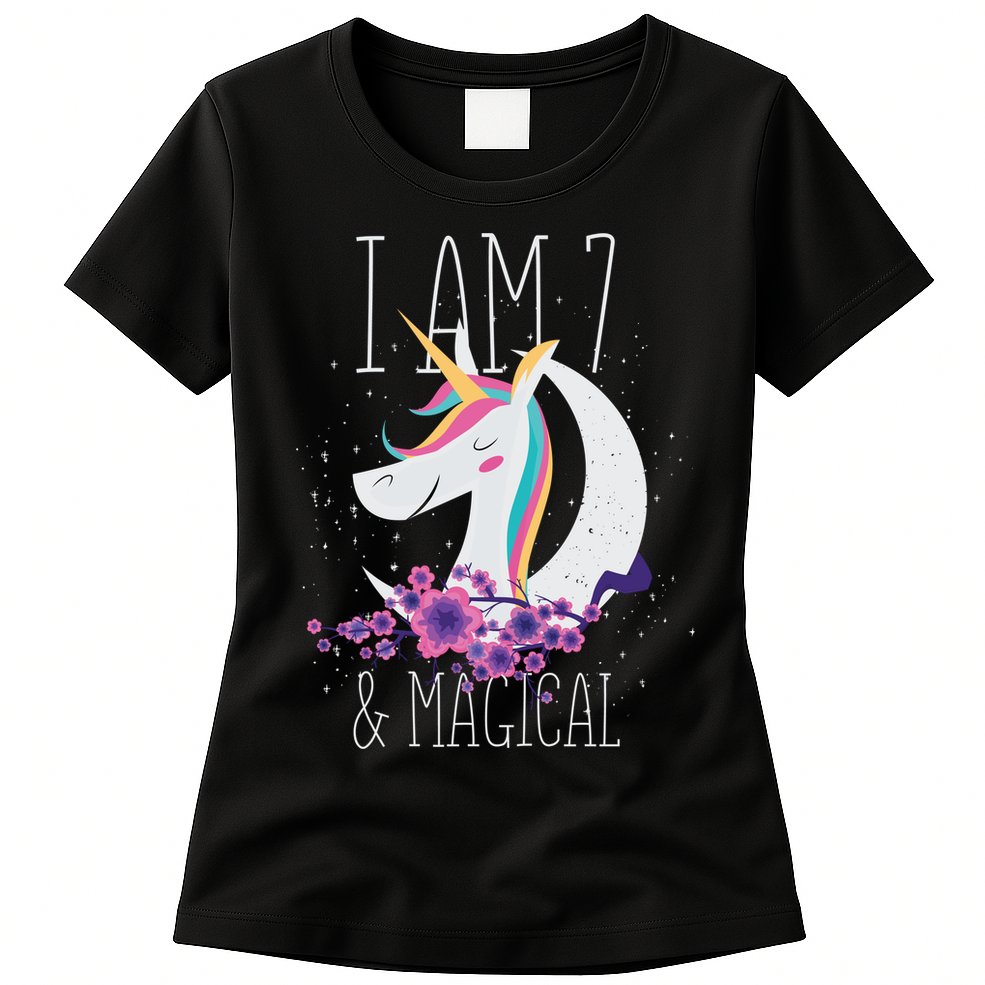 7 Years Old Unicorn Womens T-Shirt