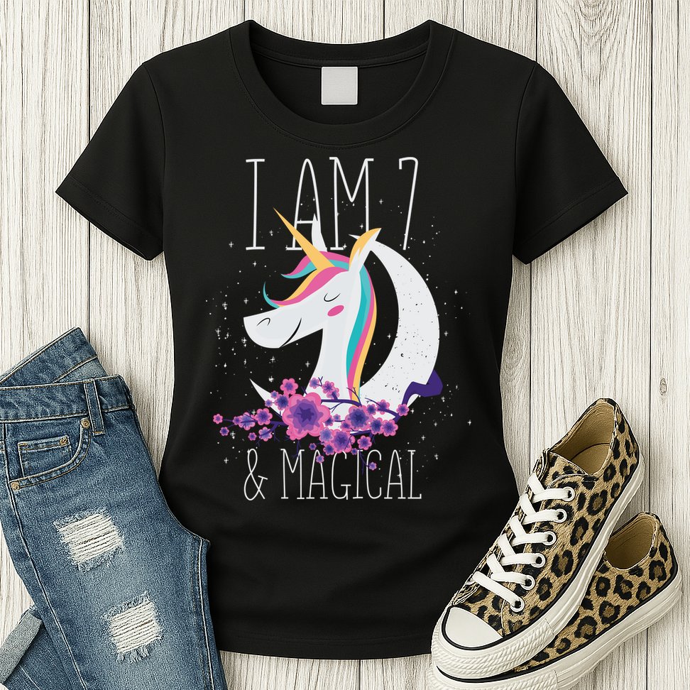 7 Years Old Unicorn Womens T-Shirt