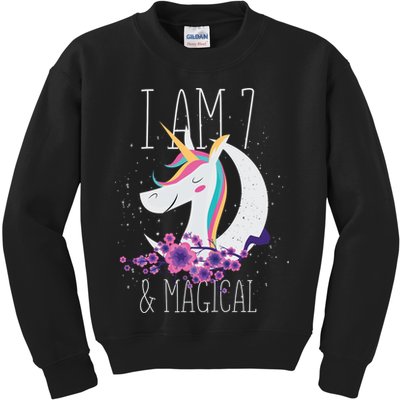 7 Years Old Unicorn Kids Sweatshirt