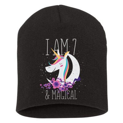7 Years Old Unicorn Short Acrylic Beanie