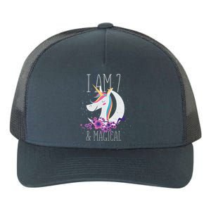 7 Years Old Unicorn Yupoong Adult 5-Panel Trucker Hat