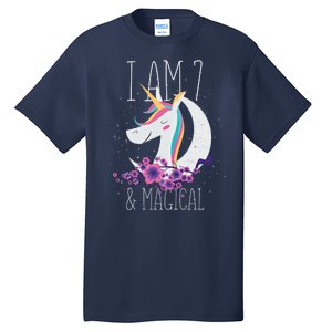 7 Years Old Unicorn Tall T-Shirt