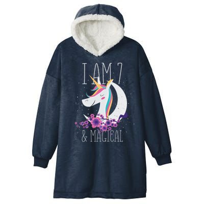 7 Years Old Unicorn Hooded Wearable Blanket