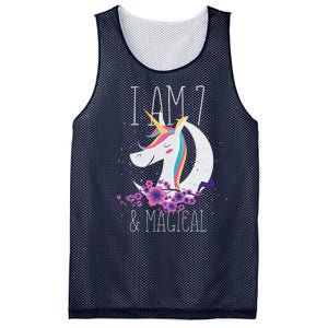 7 Years Old Unicorn Mesh Reversible Basketball Jersey Tank