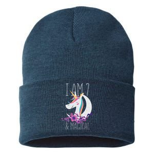 7 Years Old Unicorn Sustainable Knit Beanie