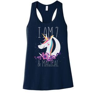 7 Years Old Unicorn Women's Racerback Tank