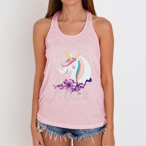 7 Years Old Unicorn Women's Knotted Racerback Tank