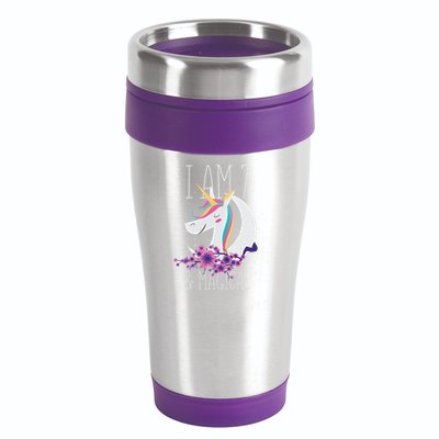 7 Years Old Unicorn 16oz Travel Tumbler