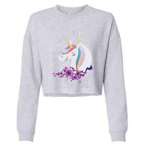 7 Years Old Unicorn Cropped Pullover Crew