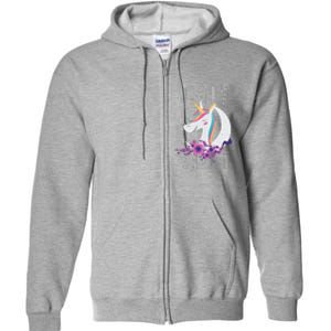 7 Years Old Unicorn Full Zip Hoodie