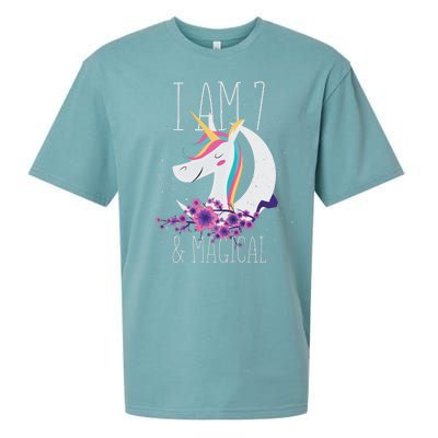 7 Years Old Unicorn Sueded Cloud Jersey T-Shirt