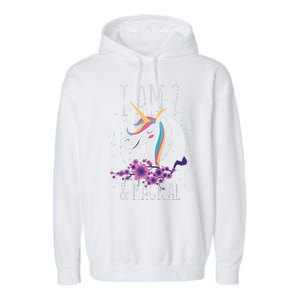 7 Years Old Unicorn Garment-Dyed Fleece Hoodie