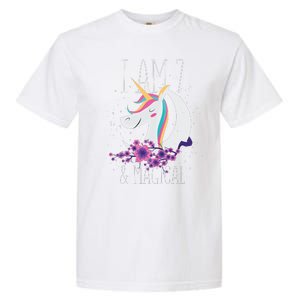 7 Years Old Unicorn Garment-Dyed Heavyweight T-Shirt