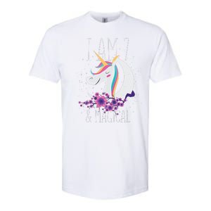 7 Years Old Unicorn Softstyle CVC T-Shirt