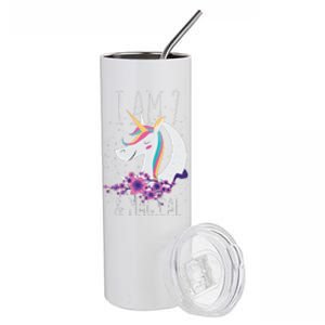 7 Years Old Unicorn Stainless Steel Tumbler