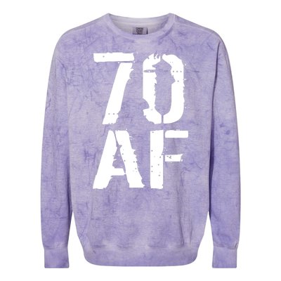 70 AF 70th Birthday Colorblast Crewneck Sweatshirt