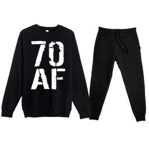 70 AF 70th Birthday Premium Crewneck Sweatsuit Set