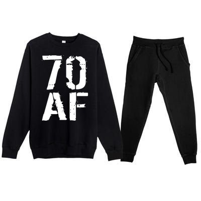 70 AF 70th Birthday Premium Crewneck Sweatsuit Set