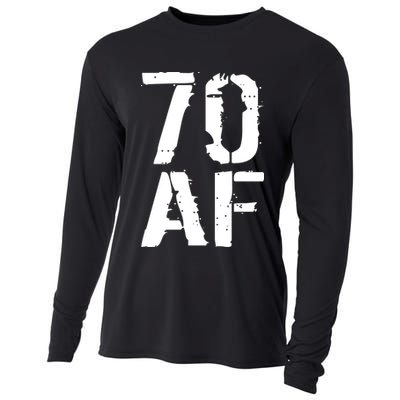 70 AF 70th Birthday Cooling Performance Long Sleeve Crew