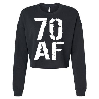 70 AF 70th Birthday Cropped Pullover Crew