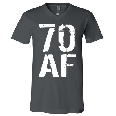 70 AF 70th Birthday V-Neck T-Shirt