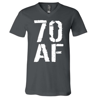 70 AF 70th Birthday V-Neck T-Shirt