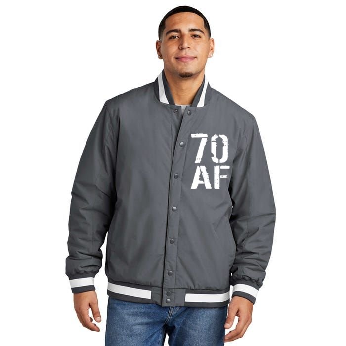 70 AF 70th Birthday Insulated Varsity Jacket