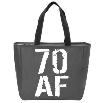 70 AF 70th Birthday Zip Tote Bag